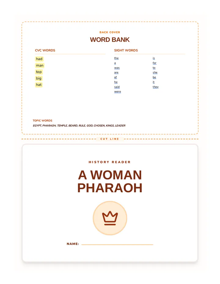 Hatshepsut Decodable Reader Document Slice