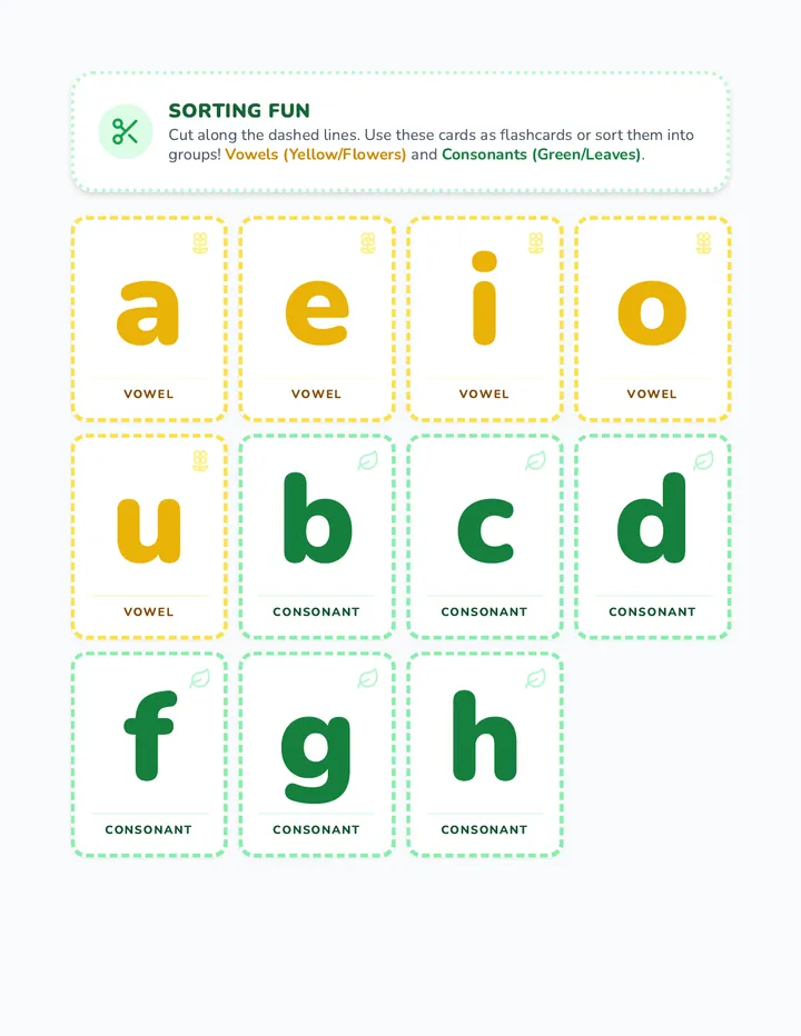 Garden Sorting Cards
