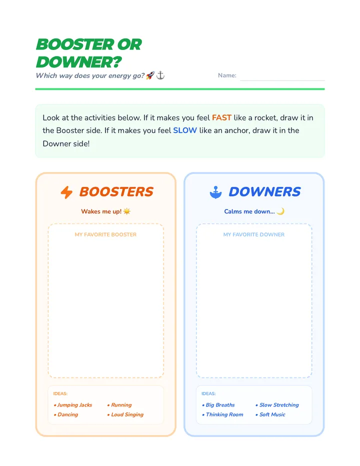 Booster or Downer Sort