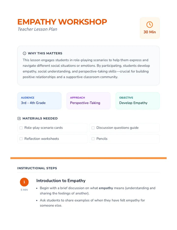 Empathy Through Role Play • Lesson • Lenny.com