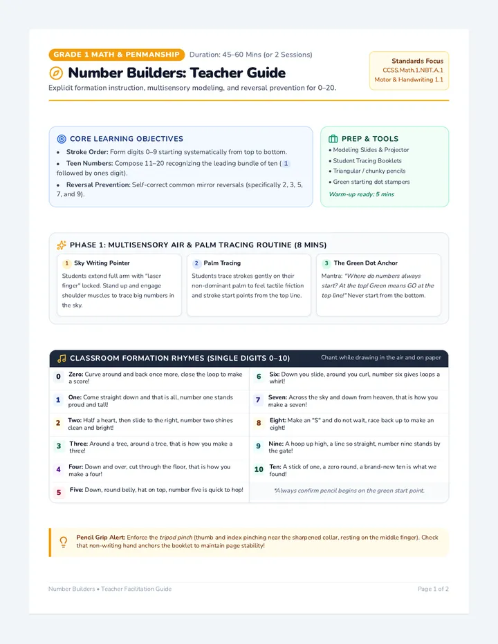 Number Builders Teacher Guide