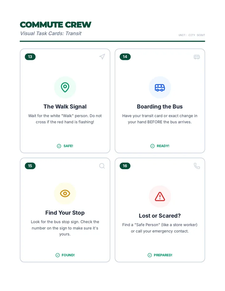 Commute Crew Task Cards