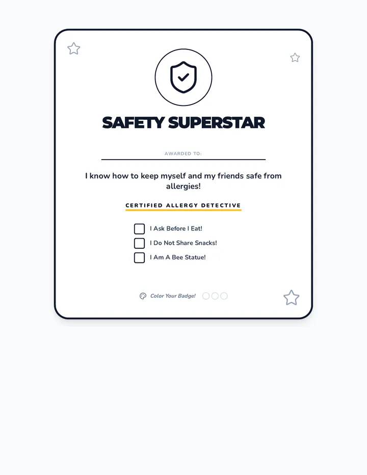 Safety Superstar Badge