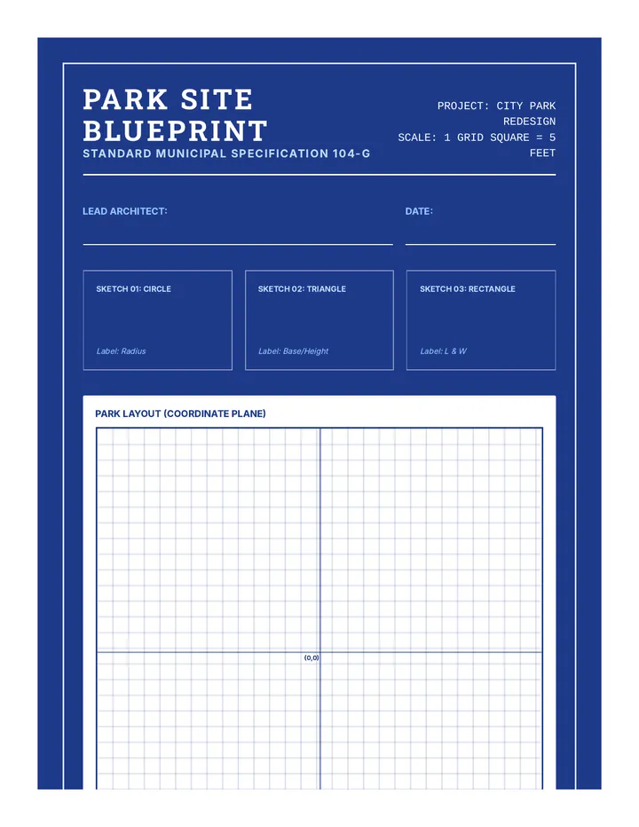Park Blueprint Design Template