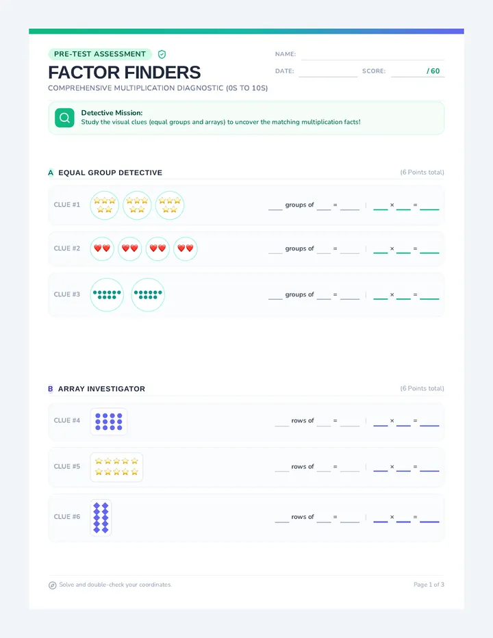 Factor Finders Pretest