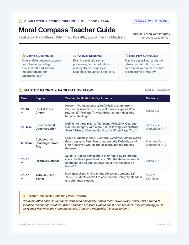 Moral Compass Teacher Guide