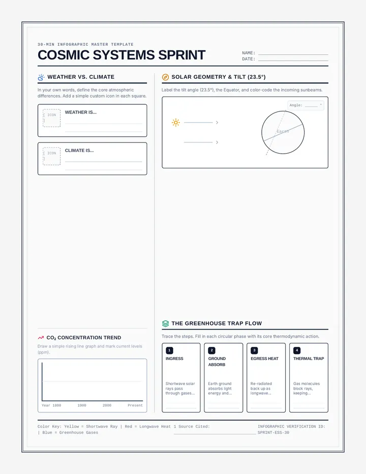 Cosmic Infographic Template Sheet