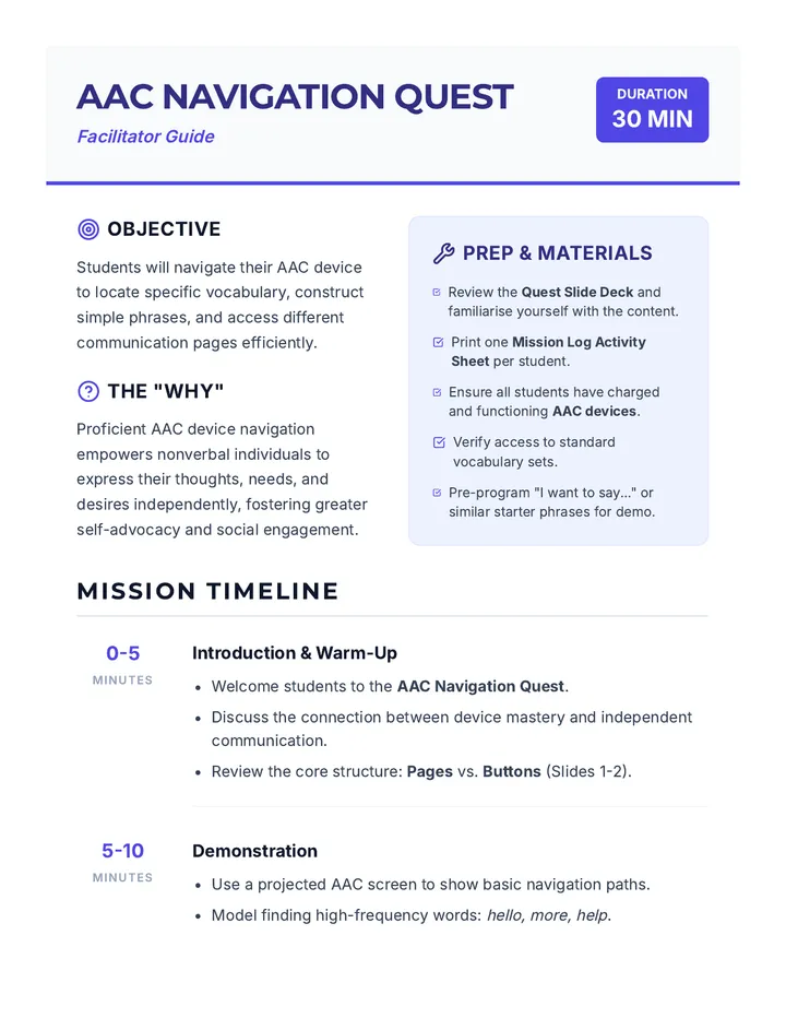 AAC Quest Facilitator Guide