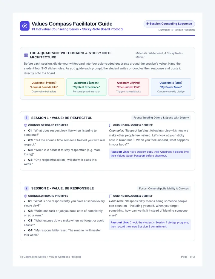 Values Compass Facilitator Guide
