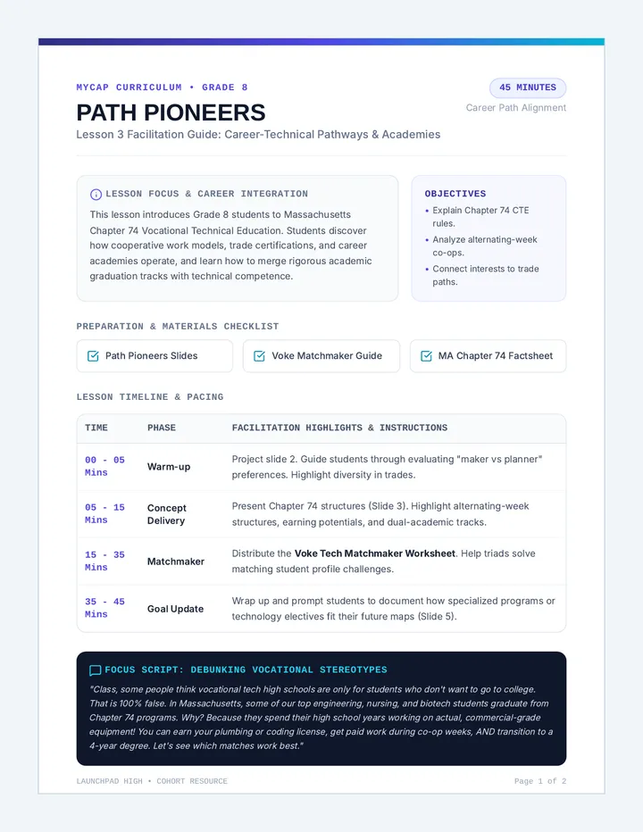 Path Pioneers Teacher Guide