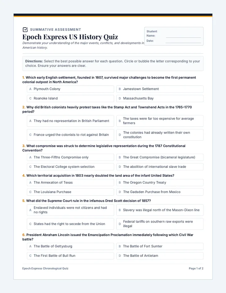 Epoch Express Quiz