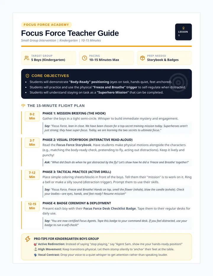 Focus Force Teacher Guide