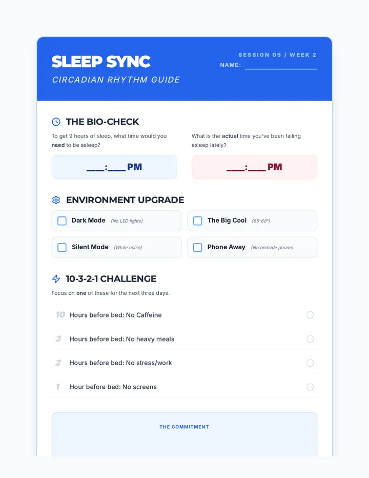 Sleep Sync Worksheet Revised