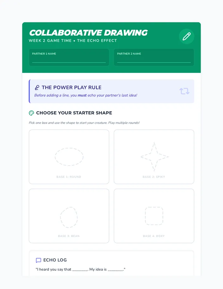 Drawing Worksheet Activity