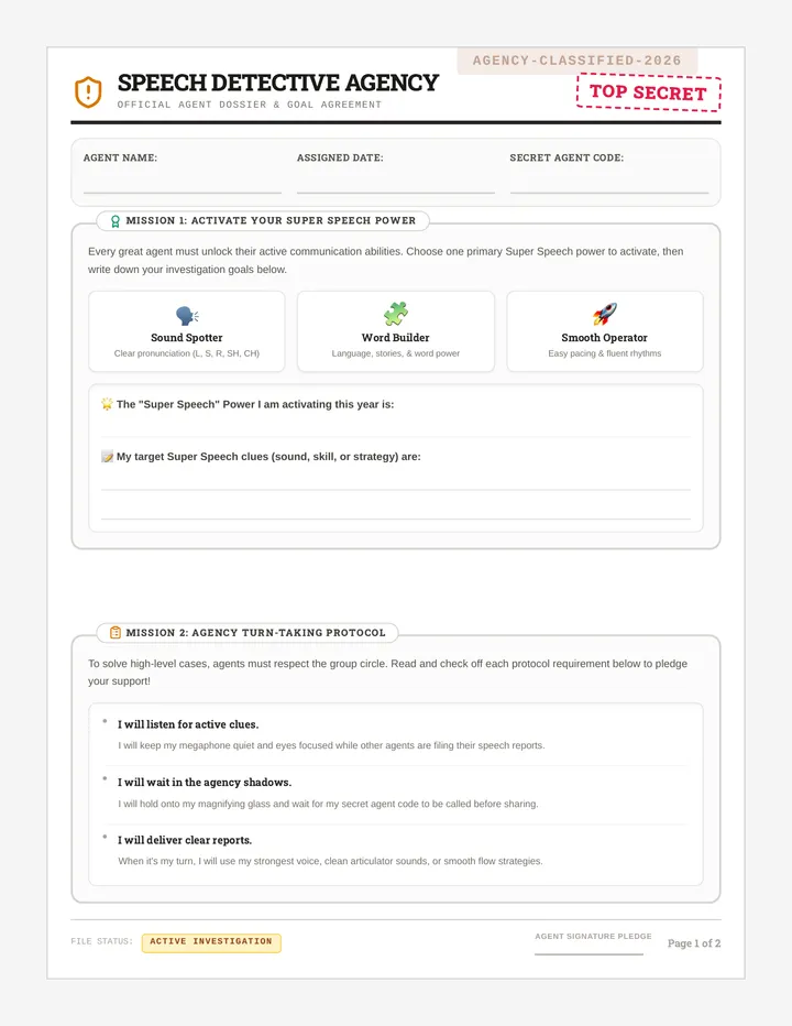 Speech Dossier Worksheet