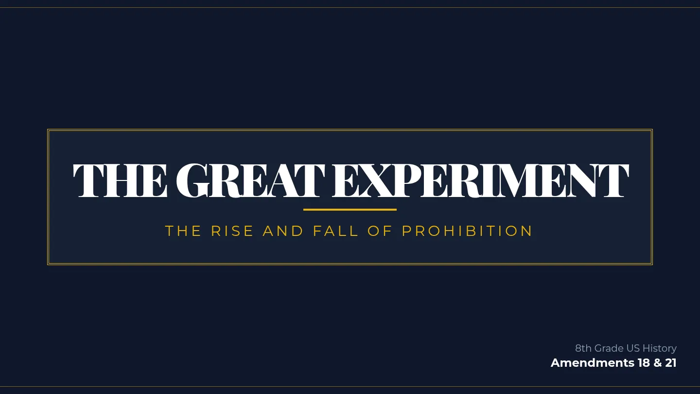 Prohibition Experiment Slides