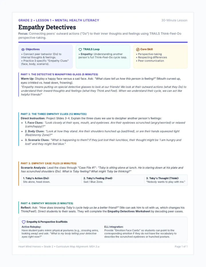 Empathy Detectives Teacher Guide