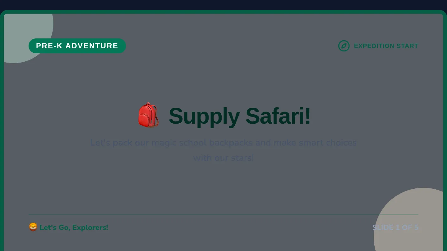 Supply Safari Slides