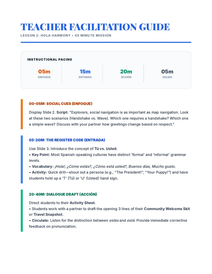 Hola Harmony Teacher Guide (EN)