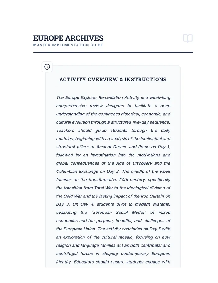 Activity Guide Sheet