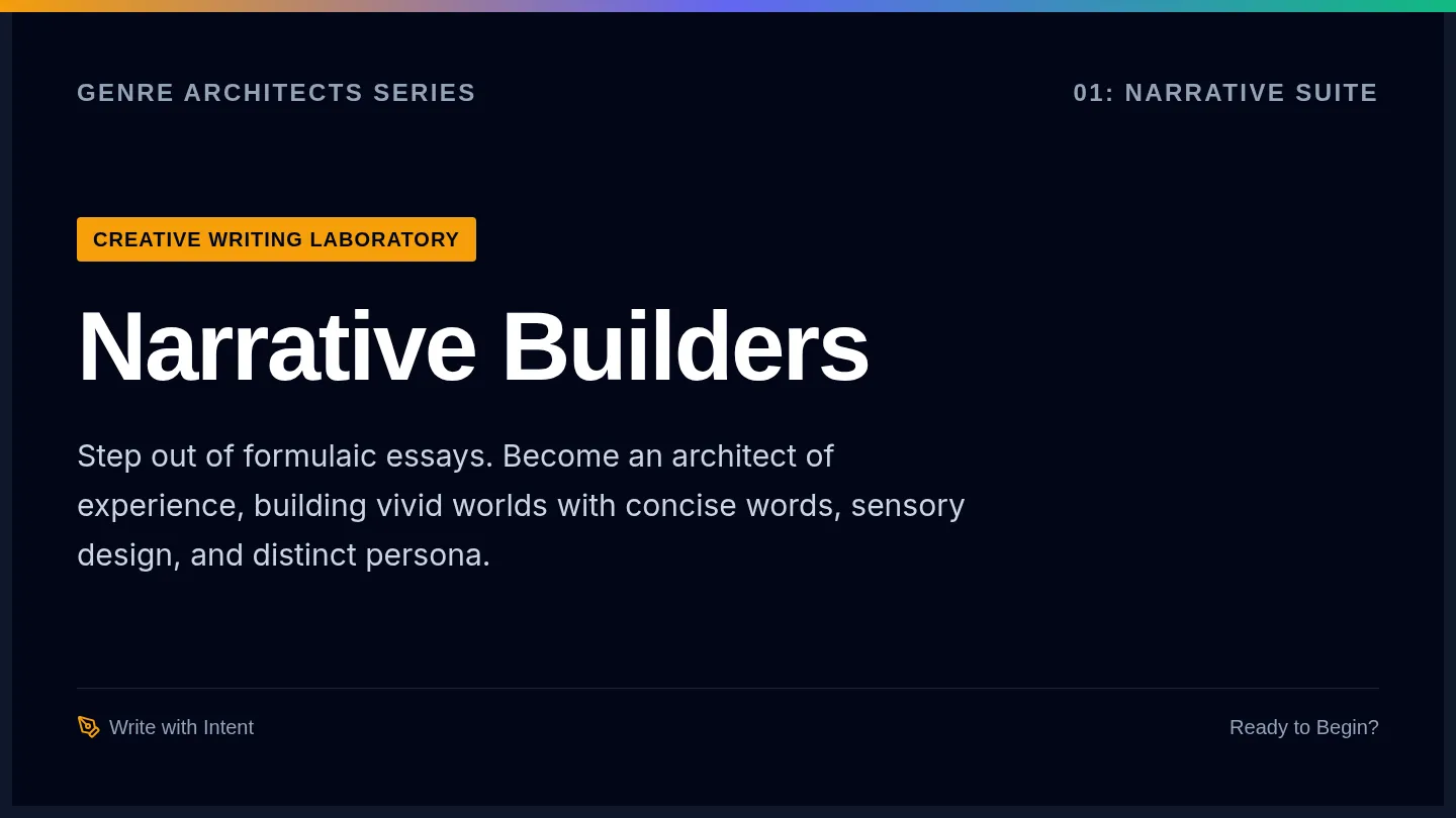 Narrative Builders Masterclass Slides