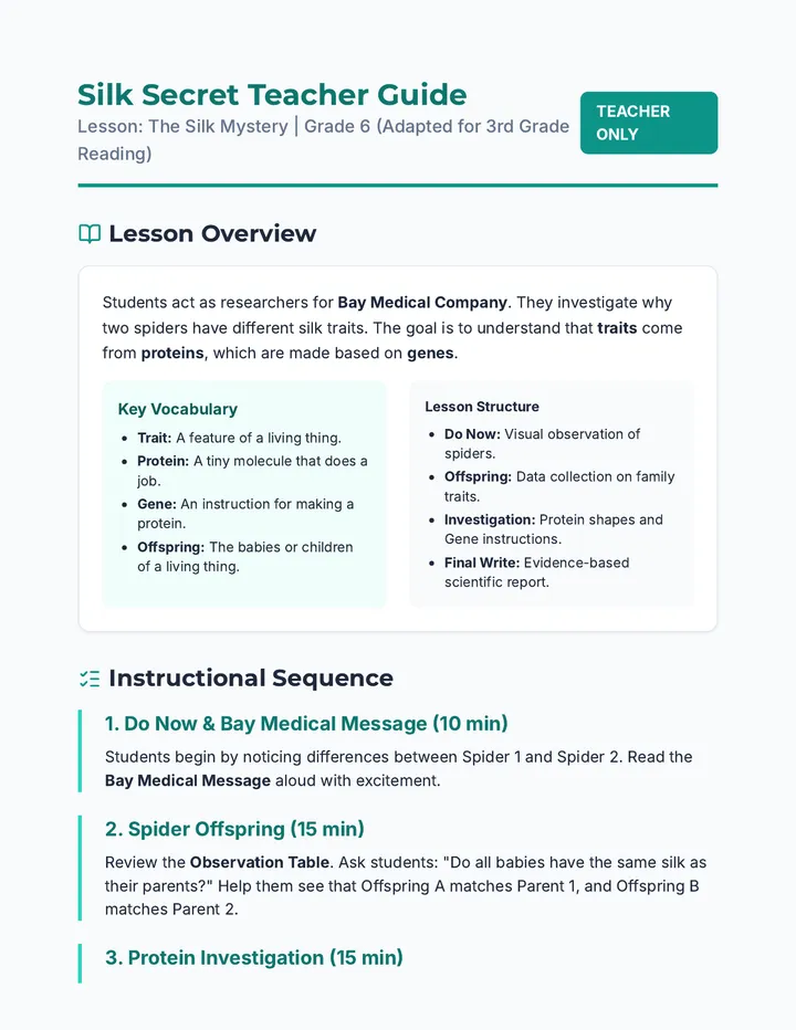 Silk Secret Teacher Guide