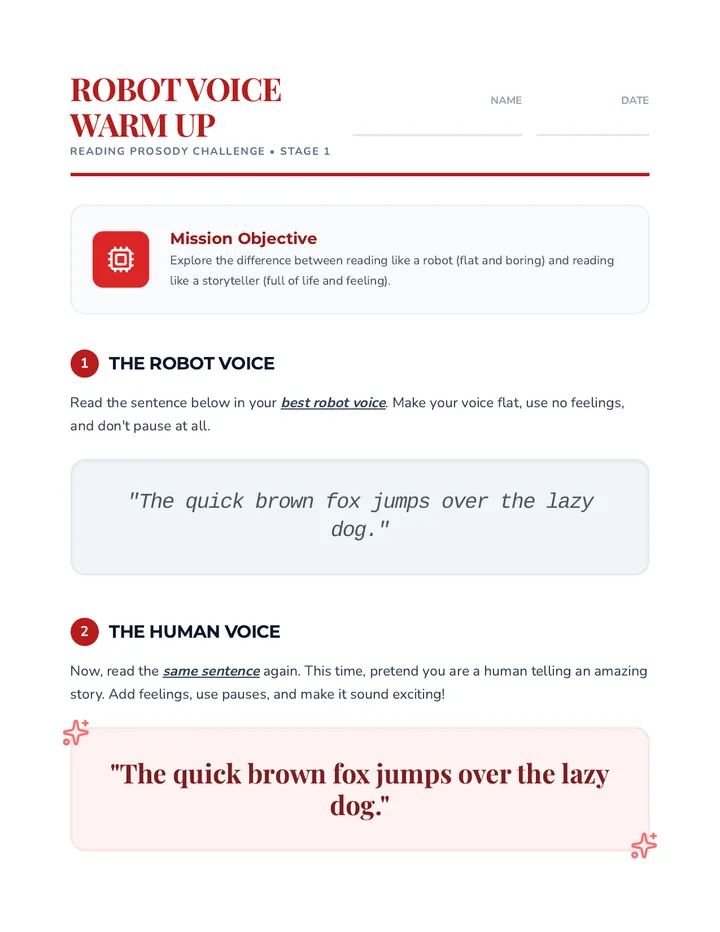 Robot Voice Warm Up