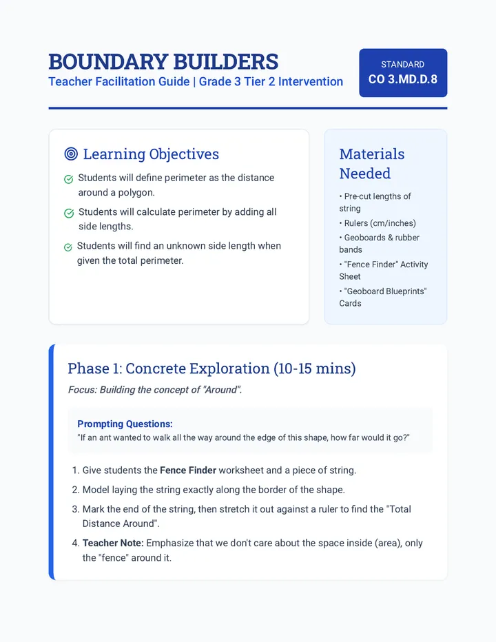 Boundary Builders Teacher Guide