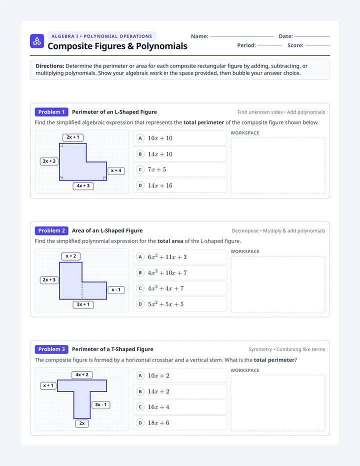 Composite Polynomials Worksheet