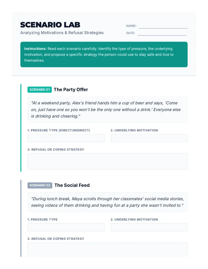 Scenario Lab Worksheet