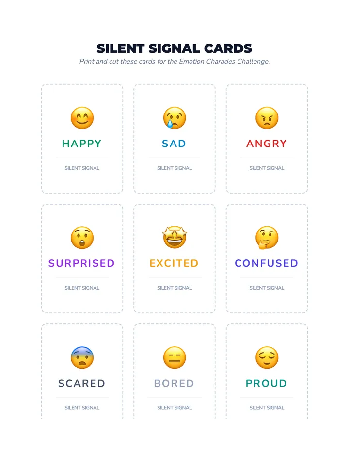 Silent Signal Printable Cards