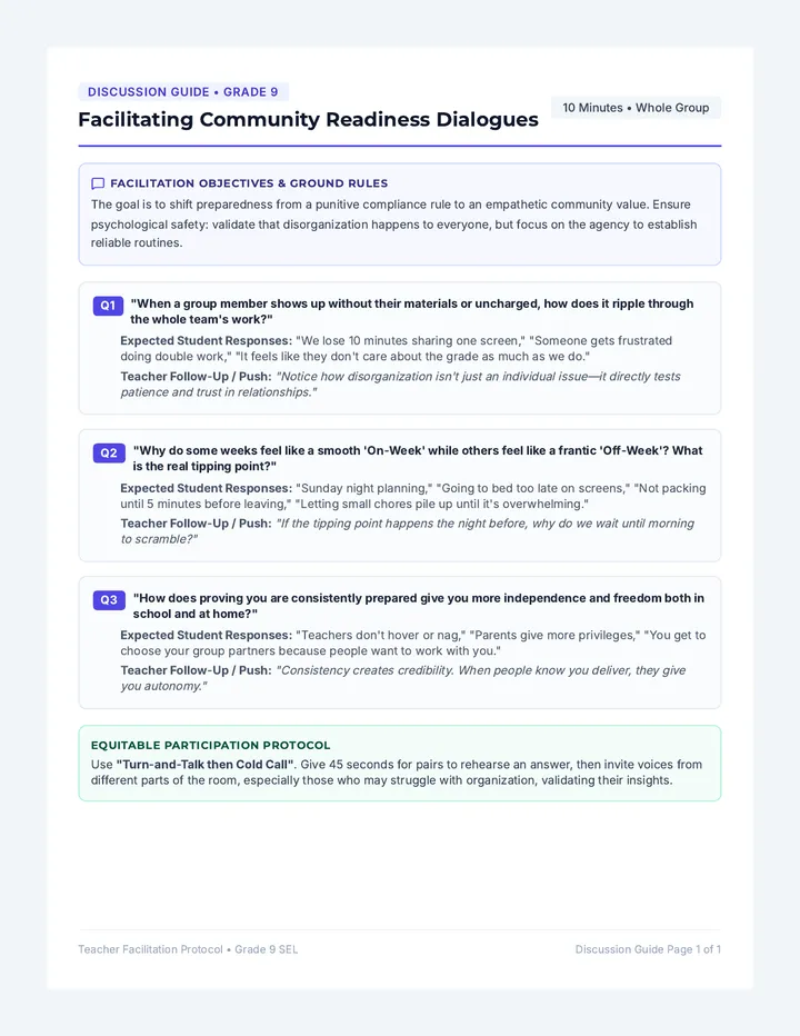 Preparedness Discussion Guide