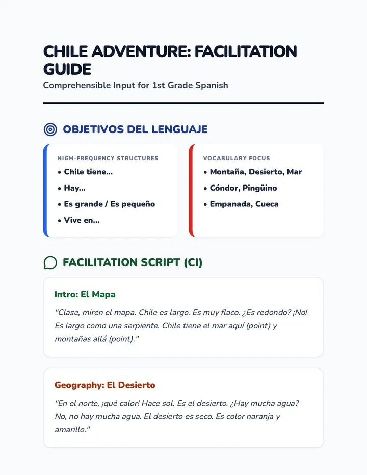 Chile Trip Teacher Guide