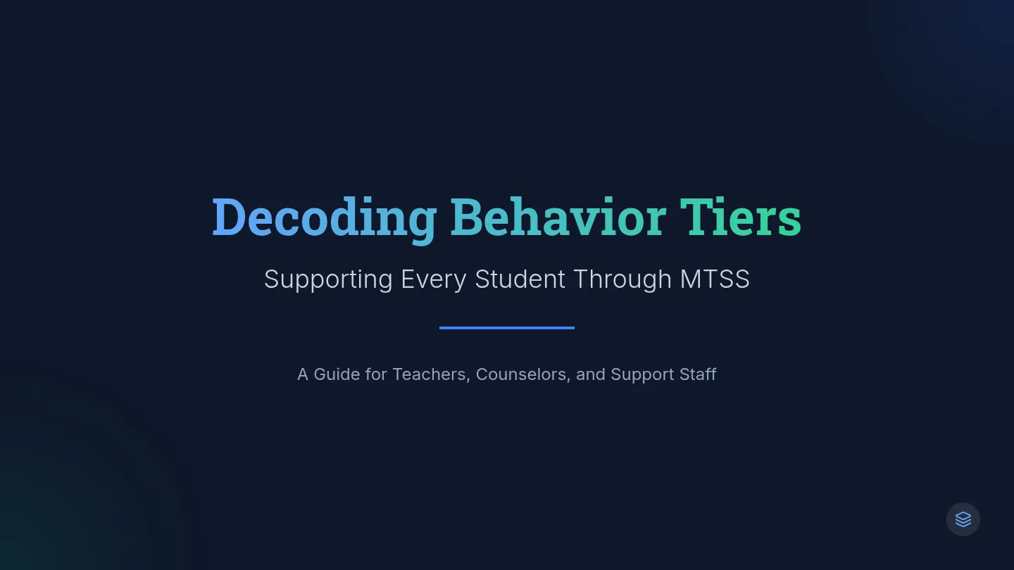 Behavior Tiers Slide Deck