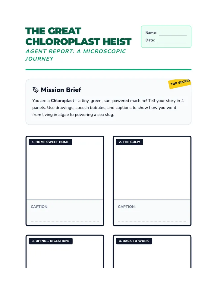 Chloroplast Heist Comic Strip