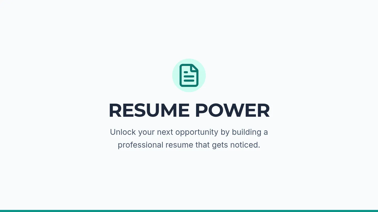 Resume Power Slides