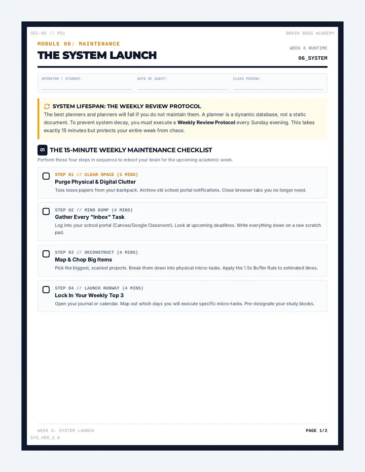 System Launch Planner