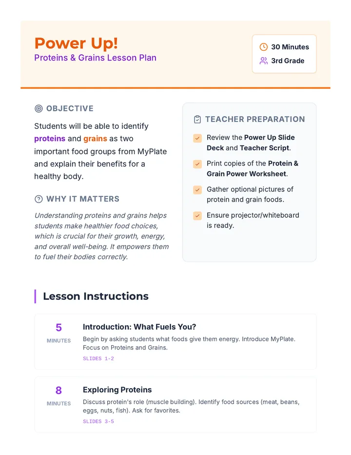 Power Up Lesson Plan