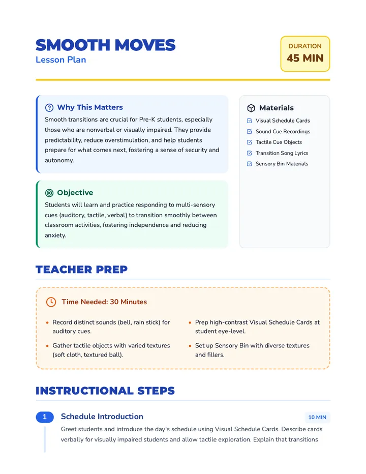 Smooth Moves Lesson Plan