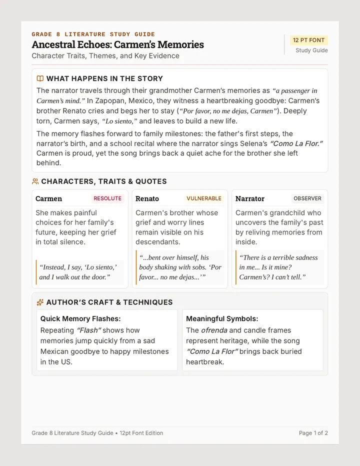 Ancestral Echoes Study Guide