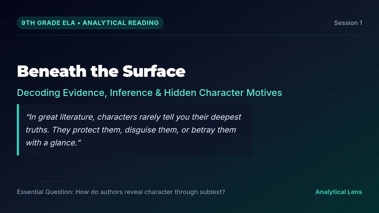Beneath the Surface Slides