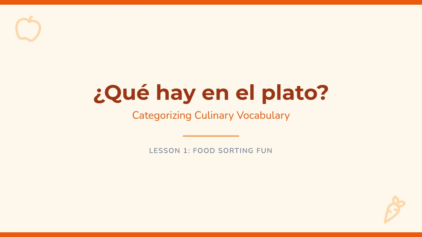 Food Sorting Slides