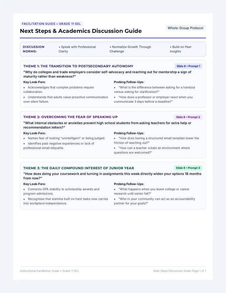 Next Steps Discussion Guide