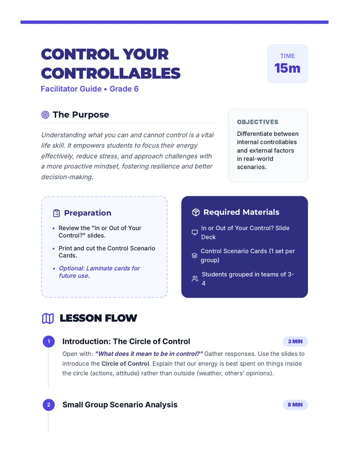 Control Your Controllables • Lesson • Lenny.com