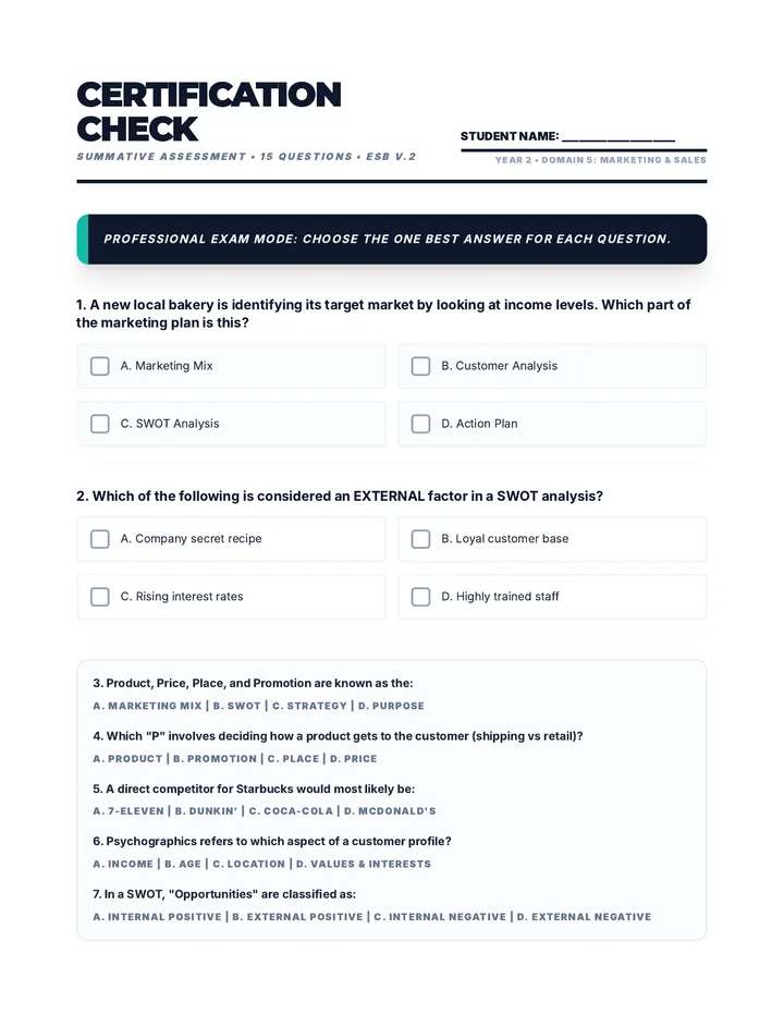 Certification Check Assessment