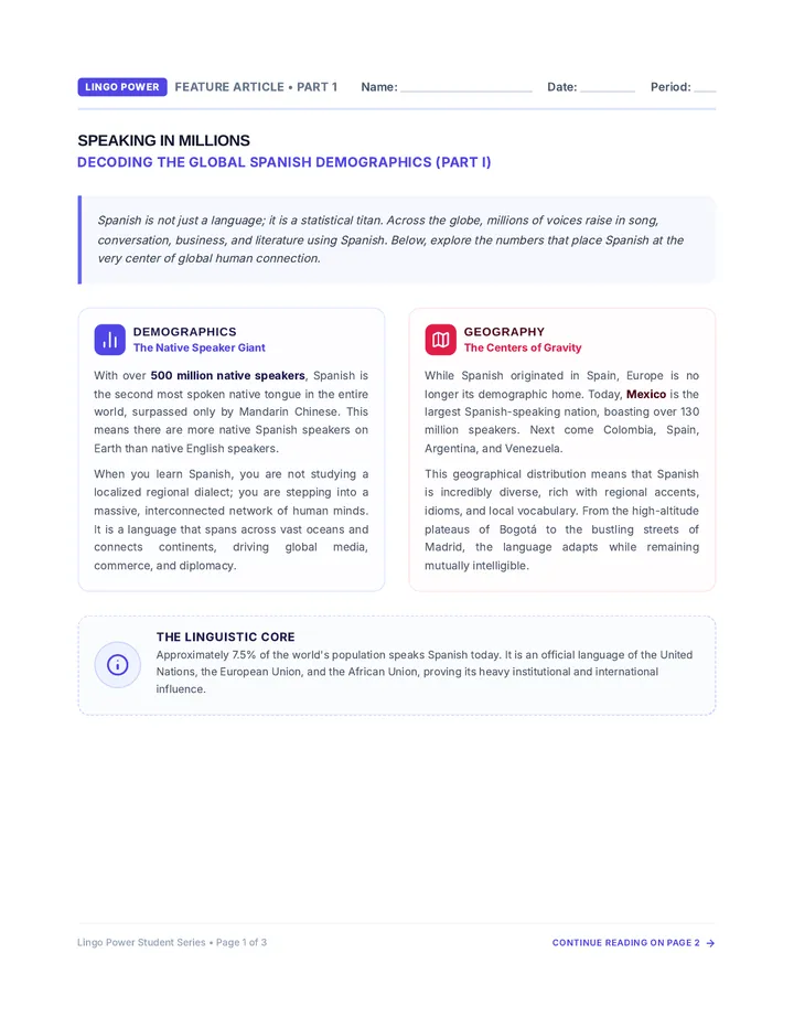 Global Voices Worksheet