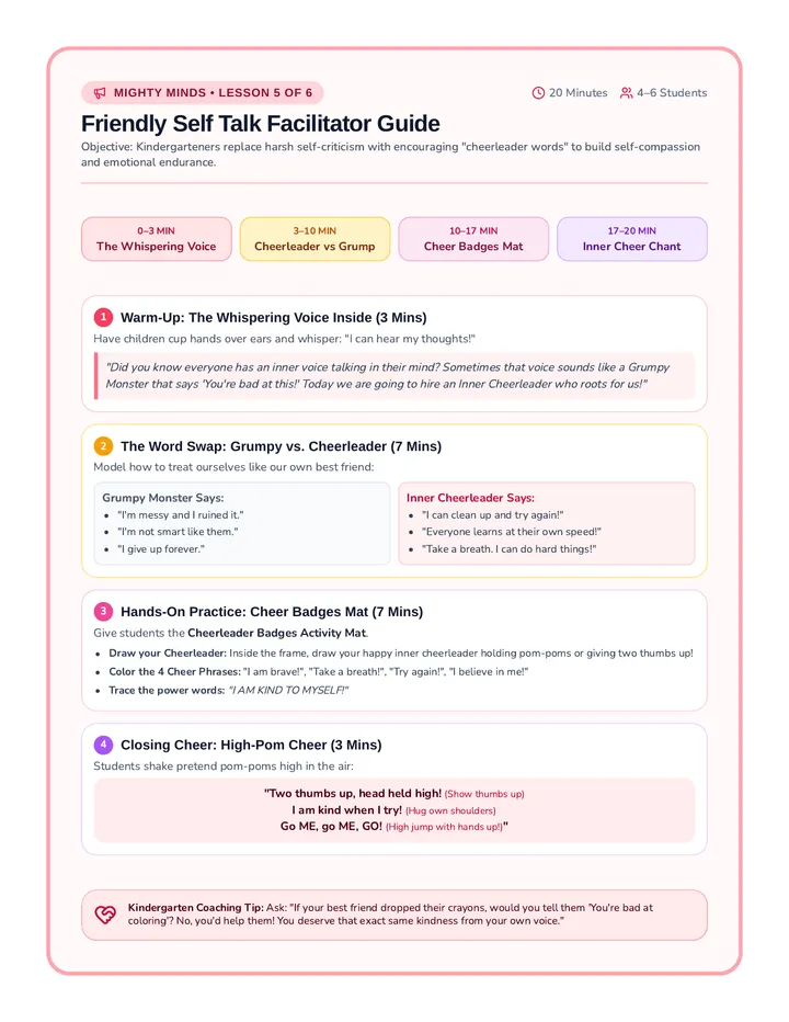 Friendly Self Talk Facilitator Guide