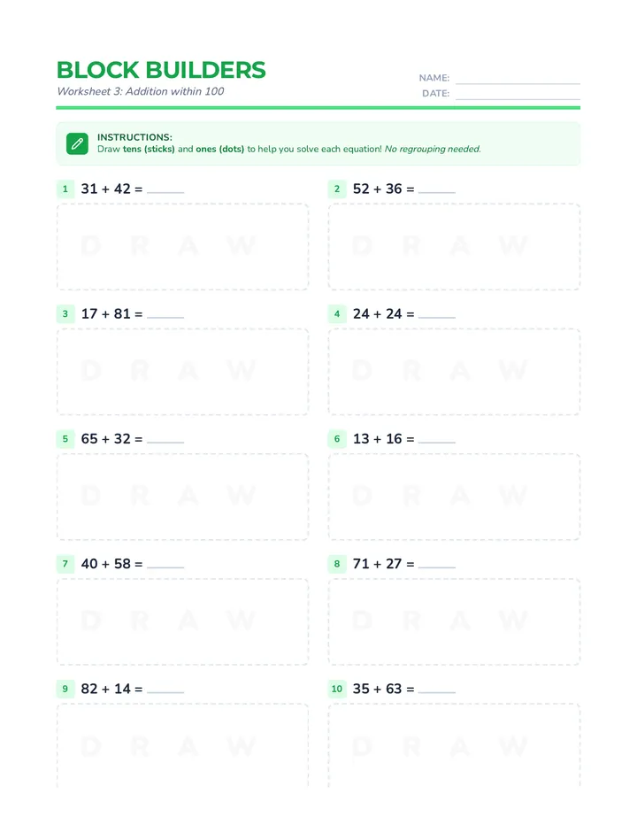 Builders Worksheet 3
