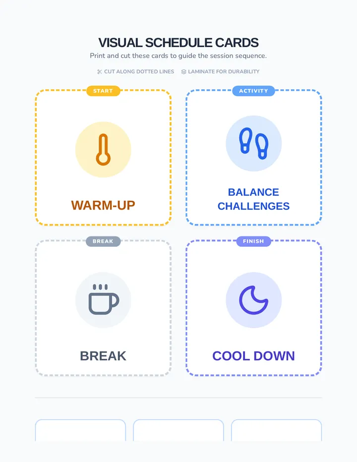 Visual Schedule Cards Printable
