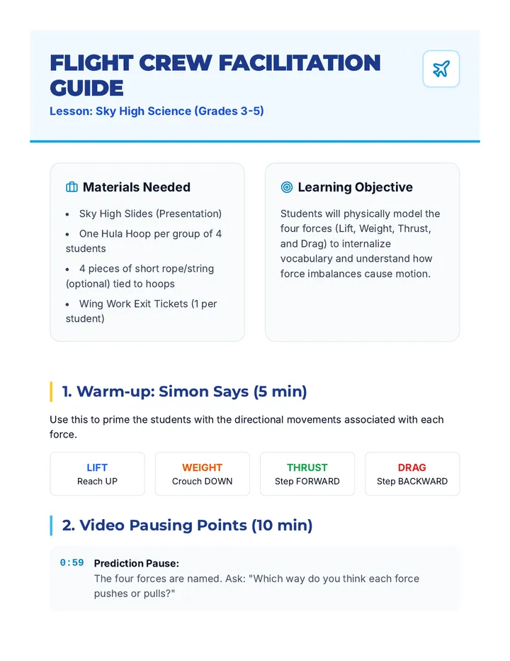 Flight Crew Teacher Guide
